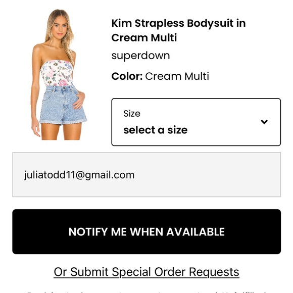 π¦πΈβοΈ superdown x REVOLVE: Kim Strapless Bodysuit XS - Picture 6 of 9
